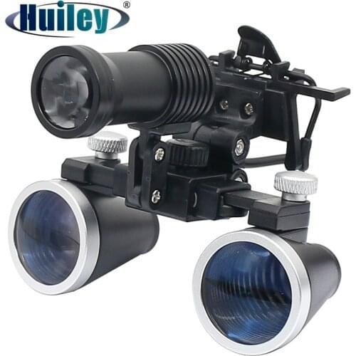 Lighted Dental Loupe Binocular Surgery Magnifier Surgical Loupe with Headlight LED Light Operation Medical Loupe Dentist
