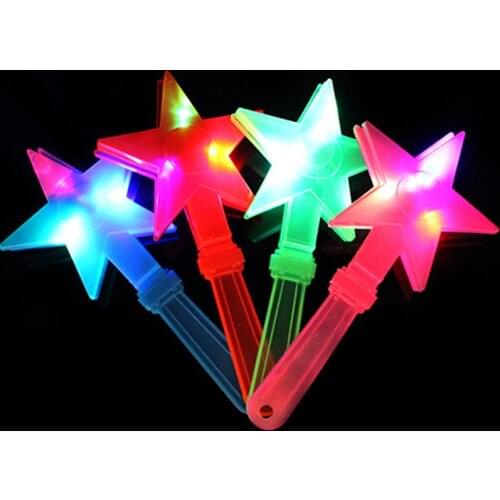 Glow Light up Party Glowing Concert Cheering Props Flash Five Pointed Star Hand Glow Luminous Concert Supplies Glow In The Dark