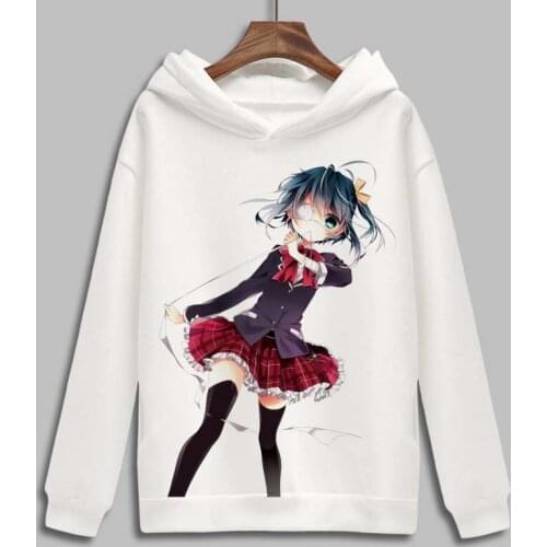 Love Chunibyo & Other Delusions Cosplay Hoodie Takanashi Rikka Print Fleece Sweatshirt Hoodies Pullover Top Clothes Costume
