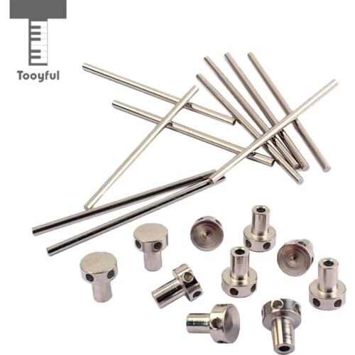 Tooyful 10 Sets Guitar Spoke Wheel Truss Rod Nut+Steel Bar for Guitar Bass Mandolin