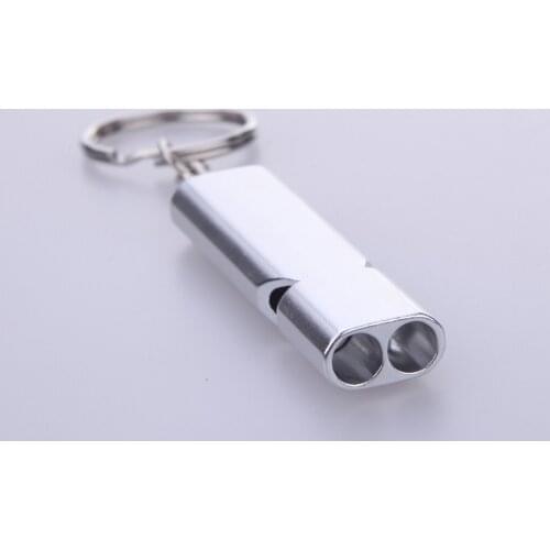 High Quality Lightweight Outdoor Emergency Survival Whistle Keychain Aluminum Alloy Camping Hiking Whistle