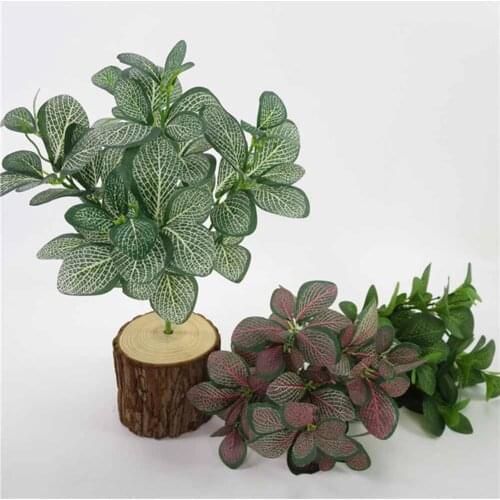 1pc Artificial Plant Flower with Leaf Plastic Green Grass Tree Plant Fake Leaf Foliage Bush for Home Wedding Hotel Party Decor