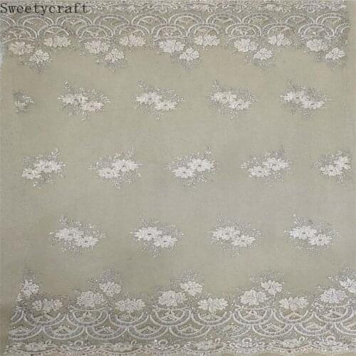 130 x100cm Bling wedding dresses Sequin Fabrics Mesh embroidery Cloth For DIY Sewing Lady Lace Stage Clothes Home Decoration