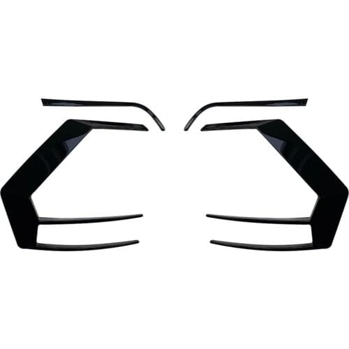 2 Pcs For VW Golf 7 GTI R GTD R400 2012 2013 2014 2015 NOT For GOLF 7.5 Black Rear Bumper Splitter Auto Exterior Parts