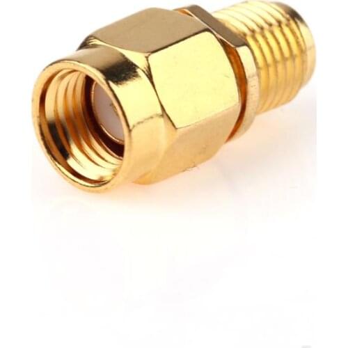 2 Pieces RF SMA Connector RP SMA Female to SMA Male Plug Connectors Adapter Gold Plated Straight Coaxial RF Adapters