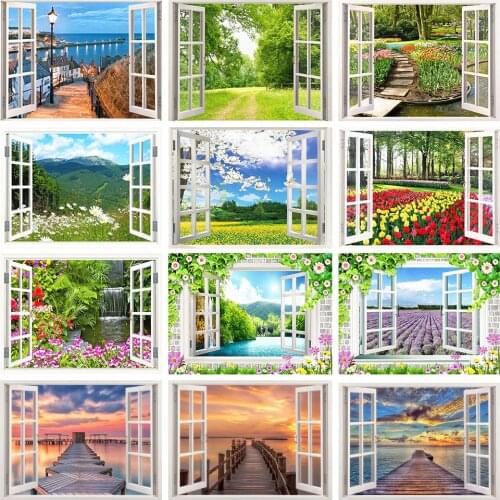 5D DIY Diamond Painting Landscape Rhinestone Home Decoration Art Picture Full Diamond Embroidery Mosaic Gift Cross Stitch Kit