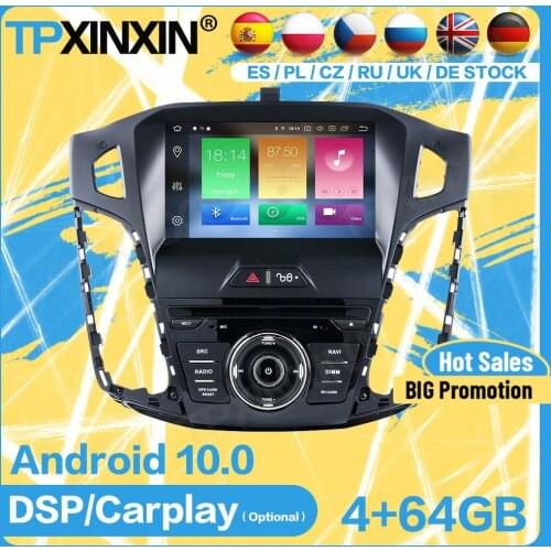 Car Radio Stereo With Screen Receiver Bluetooth Android For Ford Focus 2012 2013 2014 GPS Player Navigation Auto Audio Head Unit