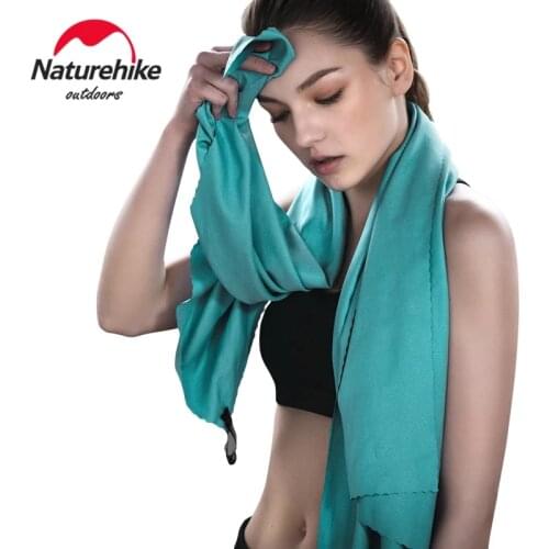 Naturehike Quick Drying Pocket Towel 2 Sizes Fast Drying Beach Towel No Pilling Sports Bath Towel for Camping Hiking Swimming