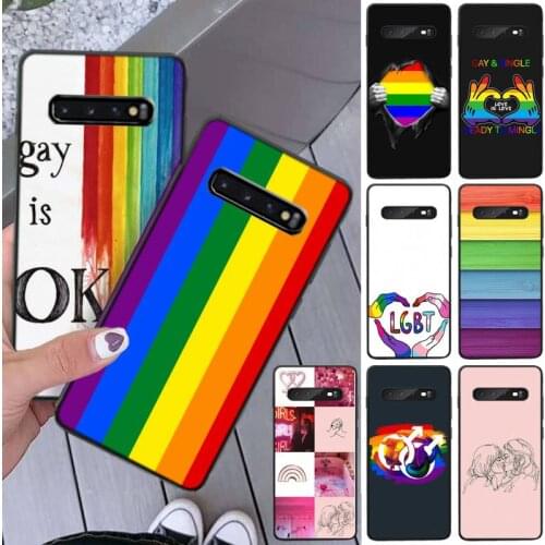 LGBT Rainbow Gay Lesbian Pride ART Phone Case For Samsung S8 S9 S10e S20 FE S21 S30 PLUS Note 20 Ultra Coque Cover