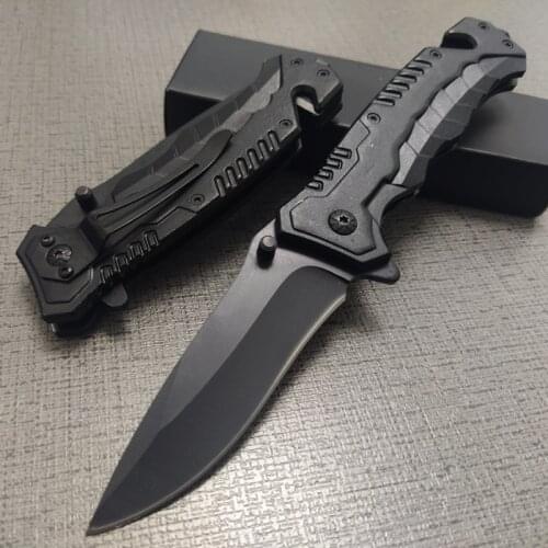 Damascus Black Outdoor Tactical Camping Hunting Survival Pocket Folding Knife Defense Tool Mini EDC Multi Knives Portable Knife