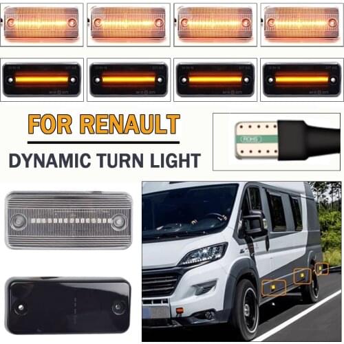 Dynamic LED Side Marker Lights Flowing Turn Signal Light 6pcs For Iveco Fiat Ducato Citroen Relay Peugeot Boxer Renault Volvo
