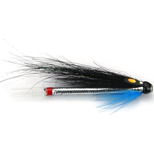 Elver Snake Blue Tube Fly Salmon Fly Sea Trout Flies Plastic Tubes (8-pack)