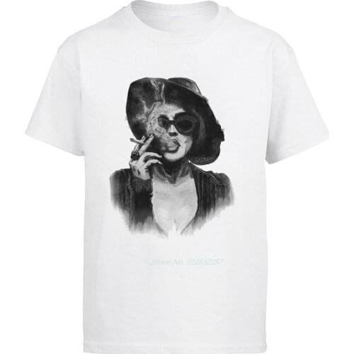 Marla Singer Illustration Fight Club T-shirt Men Classic O-Neck T Shirt Geek Mens Cotton Tshirt Funny Harajuku mens clothing