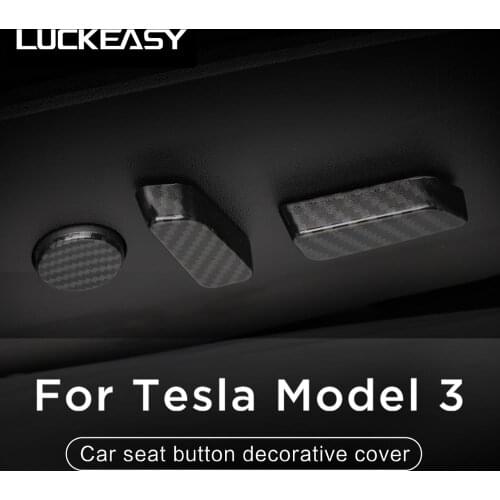 LUCKEASY Car seat button ABS decorative cover for Tesla model 3 2017-2021 Car Seat Adjust Knob Decorative Cover