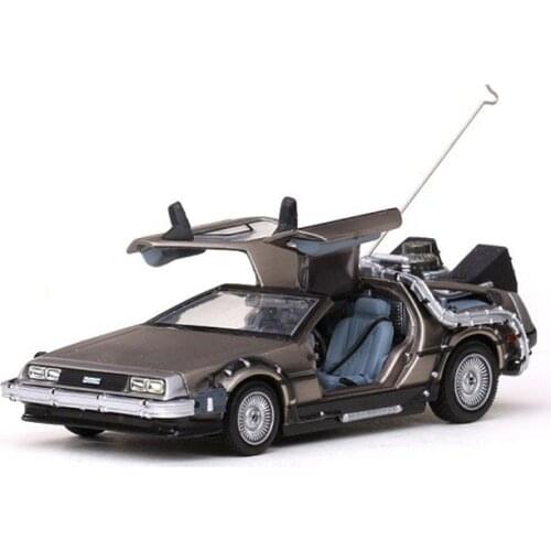 Diecast Alloy 1/43 Back To The Future Car Model Delorean DMC12 Alloy Plating Generation Toy Collection Souvenir Collectible Gift