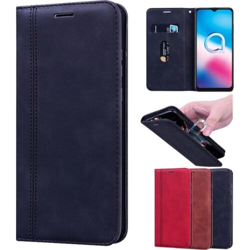 Phone Magnet Case For Alcatel 3X Protective Flip Cover PU Leather Case Alcatel 3X Protector Shell Wallet Funda Capa Bag