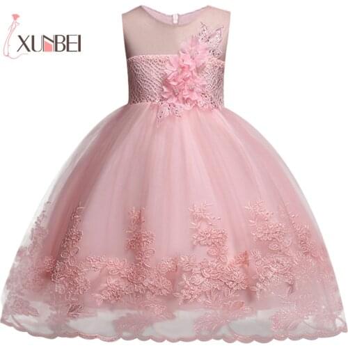 Lovely Multi Color Knee Length Lace Flower Girl Dresses Summer Girls Dress First Communion Dresses Birthday Party Gown