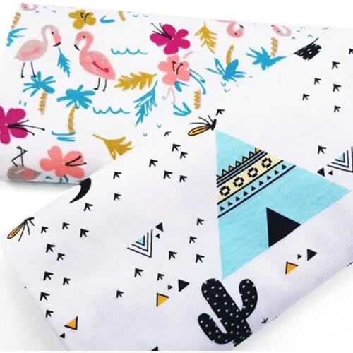 New Prints Kids cotton knitting fabric baby cotton jersey fabric by half meter DIY sewing baby clothing cloth 50*170cm