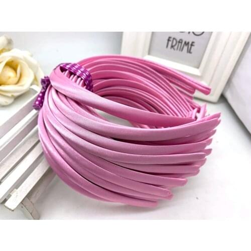 3pcs/lot Girls Head Hoop Hair Clasp For Women Colored Satin Covered Resin Hairbands Ribbon Covered HeadBand Hair Accessories
