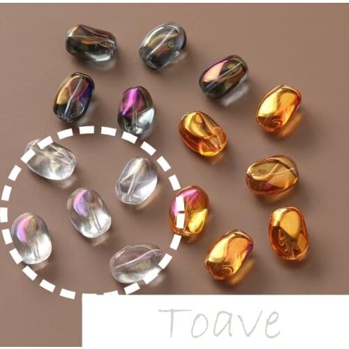 Oval Irregular Straight Hole Crystal Glass Beaded Earring Bracelet Necklace Material Accessories
