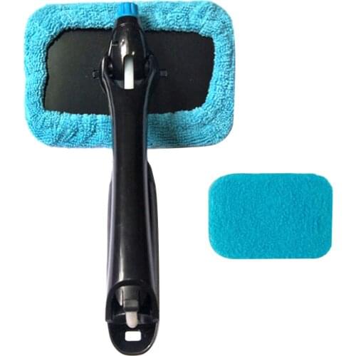Car Water Spray Cleaning Brush with Foldable Handle Microfiber Windshield Cleaner Windscreen Window Glass Cleaning Tool