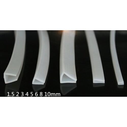 5 M "U" Type Door Silicone Band Weatherstrip Band Fence Sound Isolation prevention Collision Glass and door silicone Seal Strips