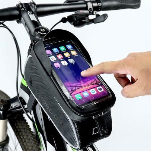 Rainproof Bike Bag Bicycle Frame Front Cycling Bag Reflective Phone Case Touchscreen Bag Handlebar Bags MTB Bike Accessories