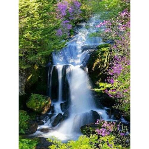 YIKEE diamond painting waterfall,cross stitch diamond,diamond mosaic paintings Y227