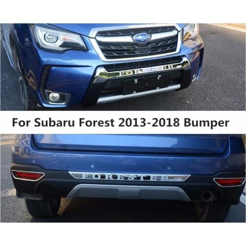 ABS Front + Rear Bumper Protector Guard Skid Plate Fit For Subaru Forest 2013 2014 2015 2016 2017 2018
