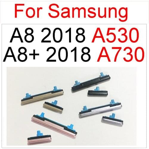 1set(2pcs)Power Volume Side Button For Samsung Galaxy A8 2018 A530 On Off Power Volume Side Key For Samsung A8Plus A8+ 2018 A730