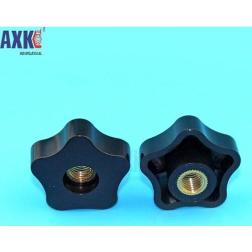 10/5 PCS M5 M6 M8 M10 Plum Hand Tighten Nuts Handle Thread Star Mechanical Black Thumb Nuts Clamping Knob Manual Nuts