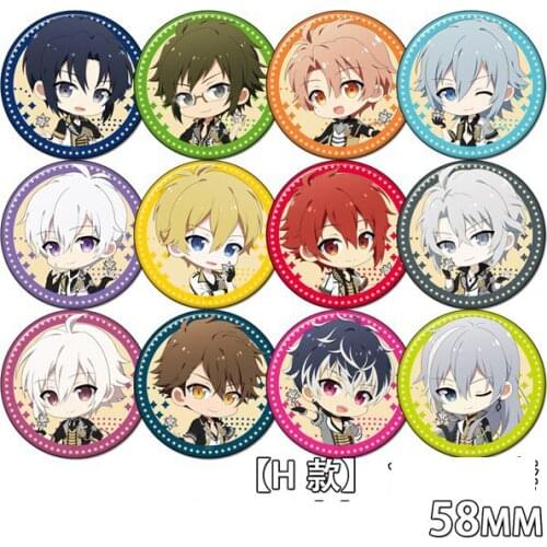 Anime 58MM Badges IDOLiSH7 IZUMI IORI NIKAIDO YAMATO IZUMI MITSUKI Brooch