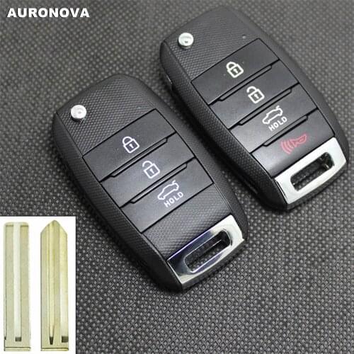AURONOVA New Replace Folding Key Shell for Kia Soprtage Carens Cerato Forte Rio K2 K3 K5 Remote Car Key Case TOY40/HYN14