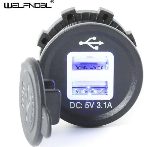 Car Accessories 3.1A Dual USB Car Charger 2 Port LCD Display 12-24V Cigarette Lighter Socket For Smart Phone