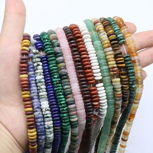 2x6mm 18-19cm/strand Natural Stone Beads Small Heishi Beads Spacer Beads DIY Beads Necklace Bracelets