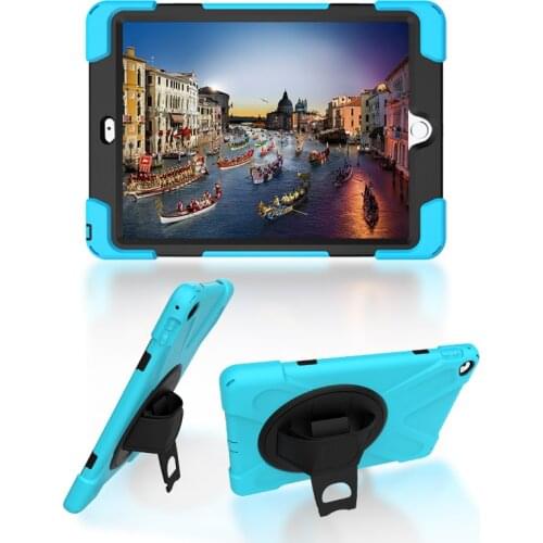 Case For Apple iPad Air 2 2014 release A1566`A1567 New shell , ZAIWJ Safe Kids Armor At Soft Shockproof Silicone + Hard Cover