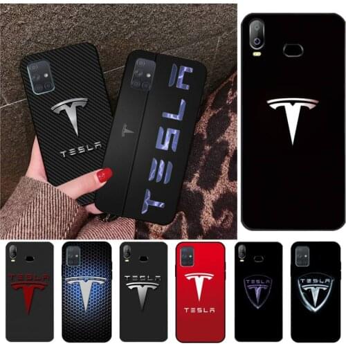 YJZFDYRM Super Electric Car Tesla Logo Phone Case For Samsung Galaxy A21S A01 A11 A31 A81 A10 A20 A30 A40 A50 A70 A80 A71 A51