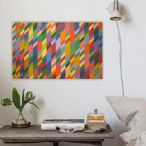 Citon Bridget Riley《Nataraja》Canvas Oil Painting Artwork Poster Picture Wall Hanging Decorations Home Living Room Decor