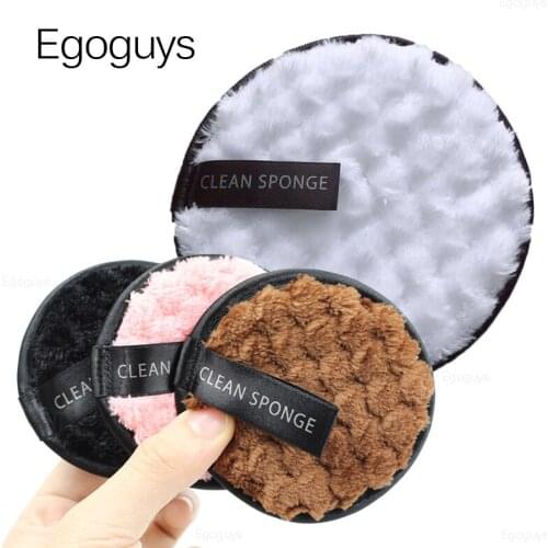 Colours Double Layer Two-sided Cotton MicroFiber Cloth Makeup Remover Sponge Pad Facial Cleaning Towel Cosmetic Powder Puff Tool