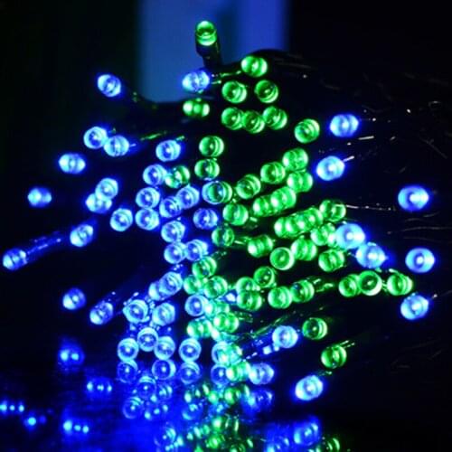 100LED Trapezoid Lights Solar String Lights Outdoor Lawn Garden Waterproof Christmas Day Decoration Garden Lantern