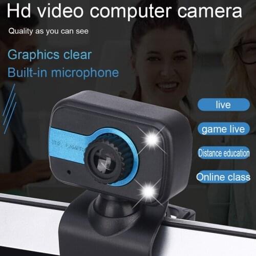 HD USB Camera Free Drive Computer Notebook Video Head Built-in LED Night Vision Light With Noise Reduction Microphone Webcams