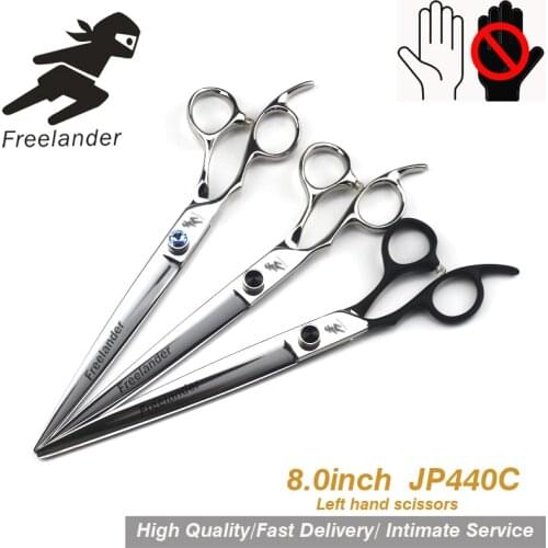 "JP440C 8.0inch Professional Premium Sharp Edge Dog PET Grooming Scissors SHEARS Left Hand Pet Scissors Set Stainless Steel Type