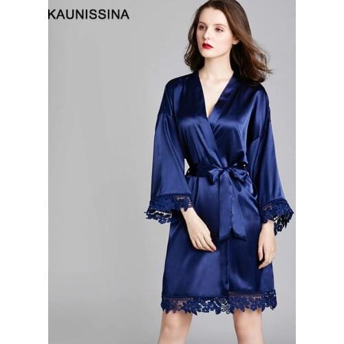 Женские шелковые халаты KAUNISSINA China At AliExpress