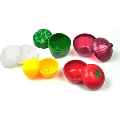 X7AB Creative Kitchen Food Crisper Vegetable Container Onion Garlic Tomato Lemon Green Pepper Refrigerator Fresh Storage Box