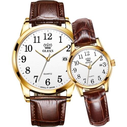 Quartz Meter Digital Scale Simple Meter with Waterproof Mens Womens Watch Waterproof Clock for Men and Women