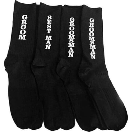 2019 New Winter Warm Cotton Letter Best Man Socks Men Warm Men Fashion Accessiones Wedding Socks Socks Sports E4D9