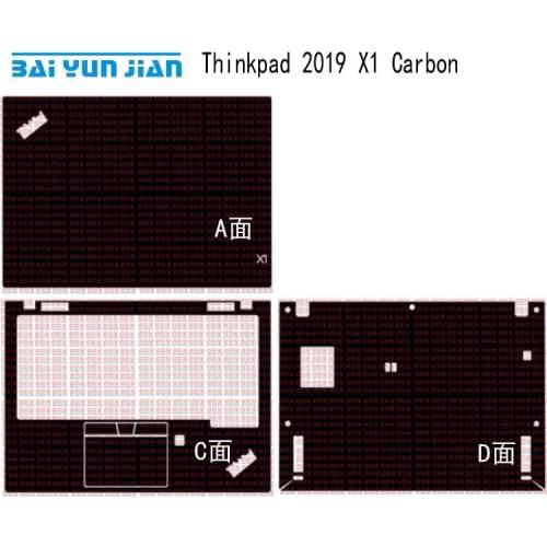 Laptop Sticker Skin Decal Carbon fiber Cover Protector for Lenovo ThinkPad X1 Carbon 2019 14"