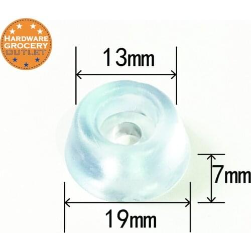 Non-Slip Rubber Furniture Floor Pads 19x13x7mm Protecting Household Furniture From Moving or Sliding 50pcs