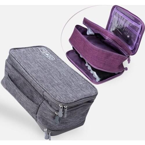Portable bra storage bag large capacity waterproof underwear socks finishing storage bag portable layered cosmetic storage bag