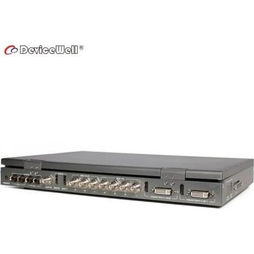 DeviceWell HDS9101 6 Channels 15.6" LCD Display SD Card HD SDI Portable Video Switcher